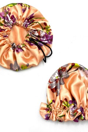 Mum & Mini Silk Reversible Bonnet – Peach