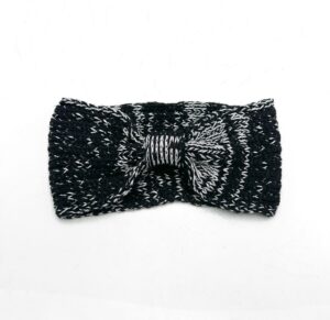 Twine Knit Headband- Black
