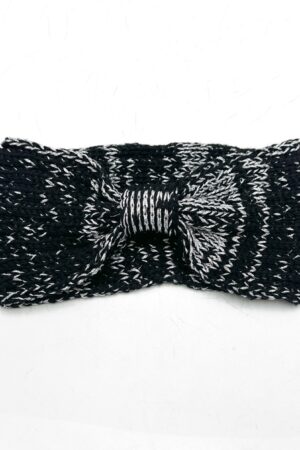 Twine Knit Headband- Black