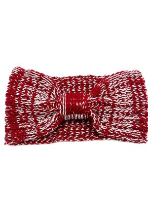 Twine Knit Headband- Red