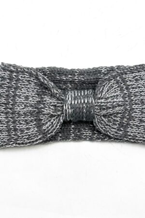 Twine Knit Headband- Gray