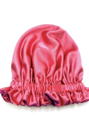 Pink/Peach Ruffle Bonnet – Adult Size