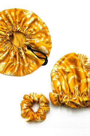 Mum & Mini Silk Reversible Bonnet- Amber