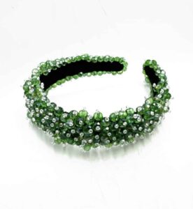 Pastel Beaded Headband - Green