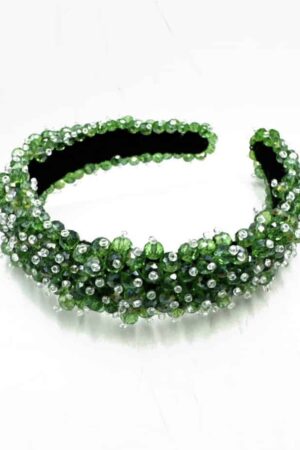 Pastel Beaded Headband – Green