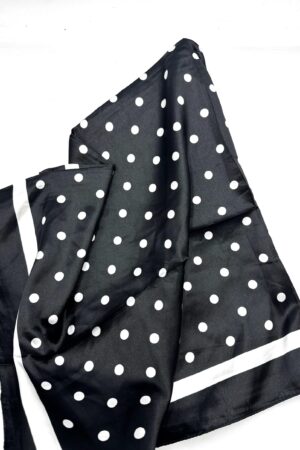 Black & White Dot Silk Scarf