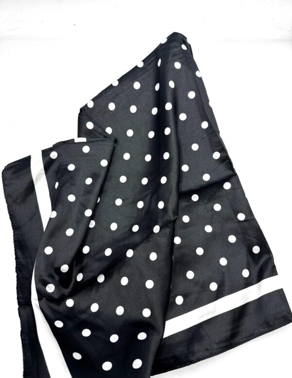 Black & White Dot Silk Scarf