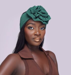 Lily Rosette Headband - Green