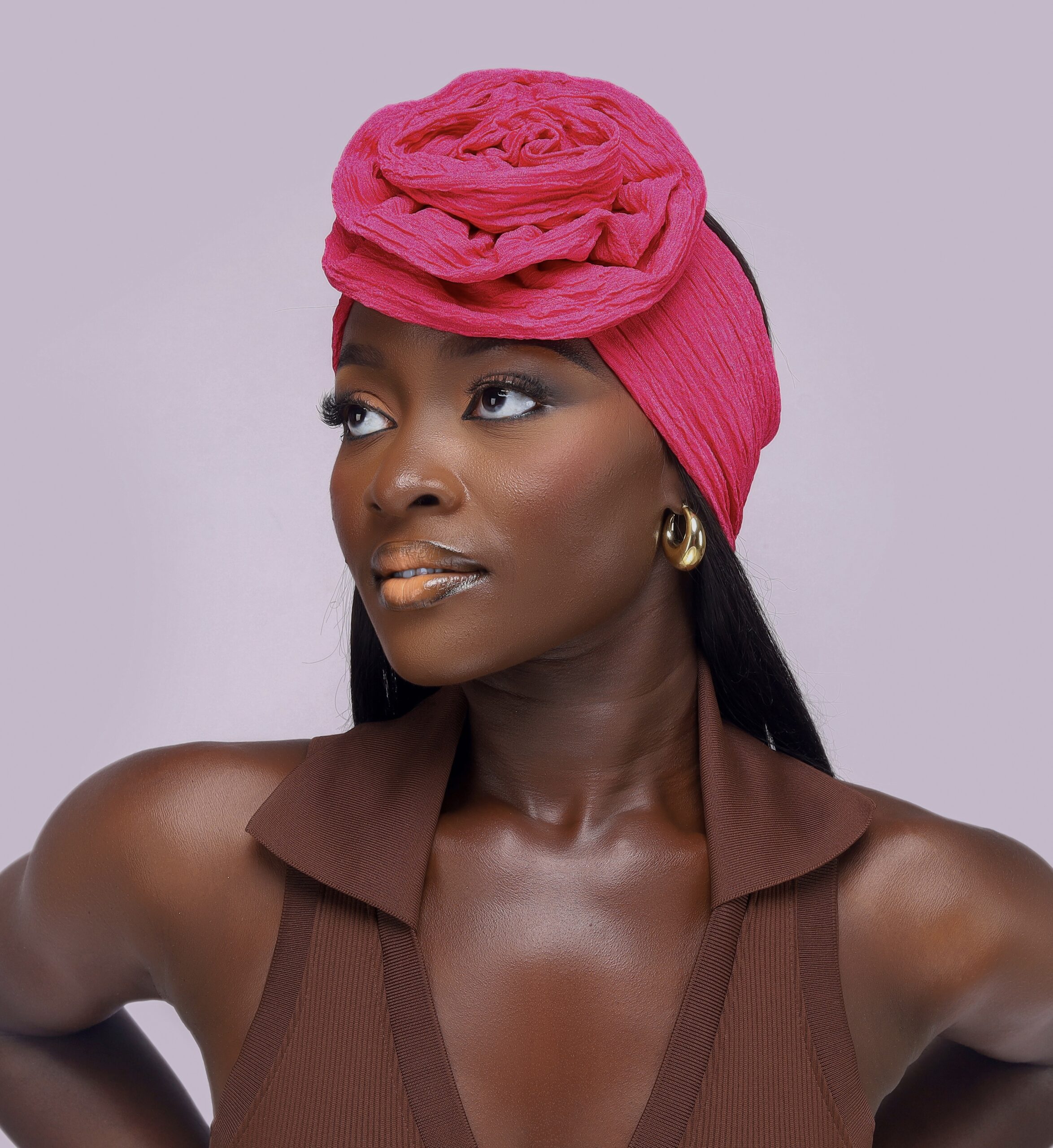 Lily Rosette Headband- Pink - No1HAIRBAND NG display picture 3